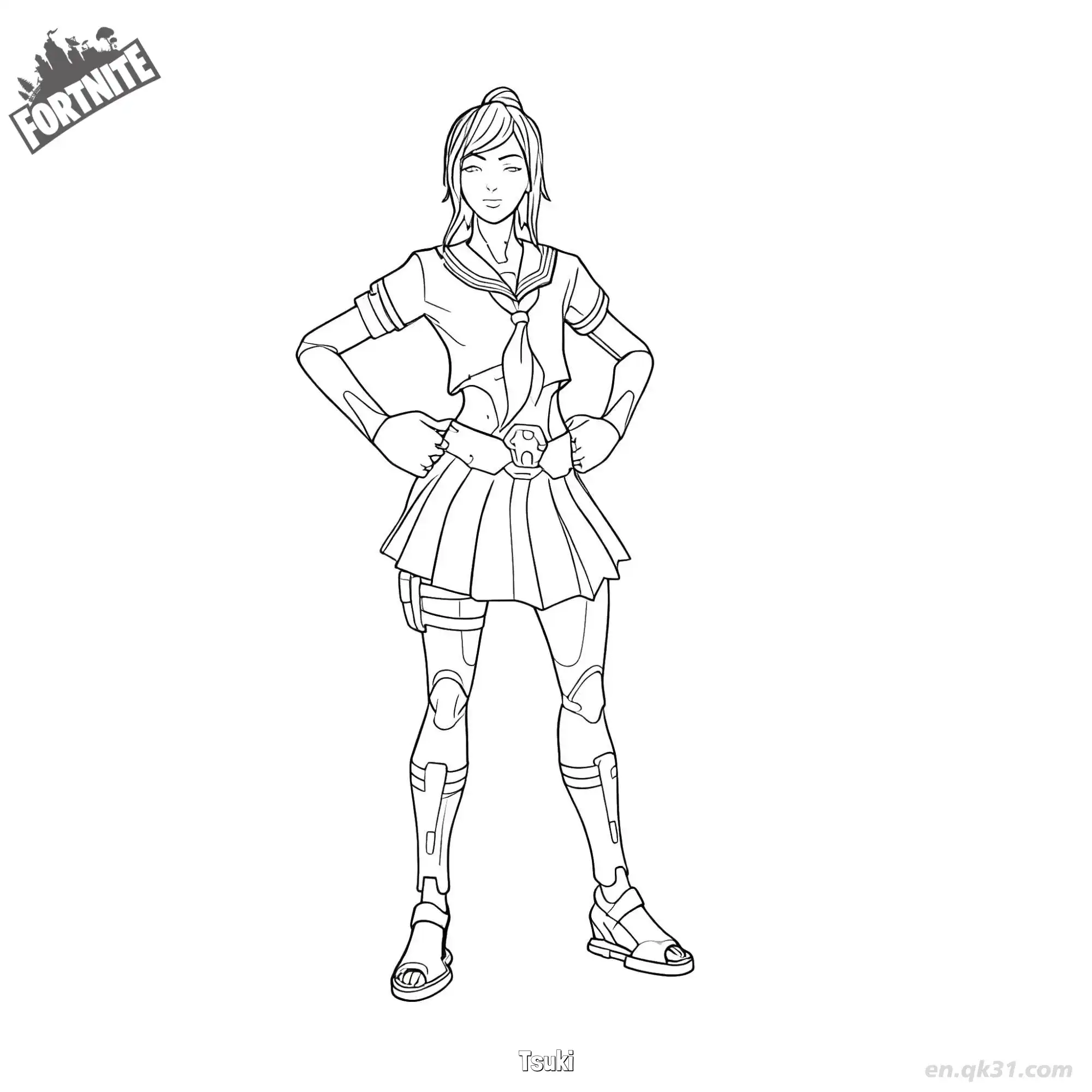 免费 月 02简笔画 素描 涂鸦 - 免费可打印堡垒之夜 下载PDF 简笔画涂色页